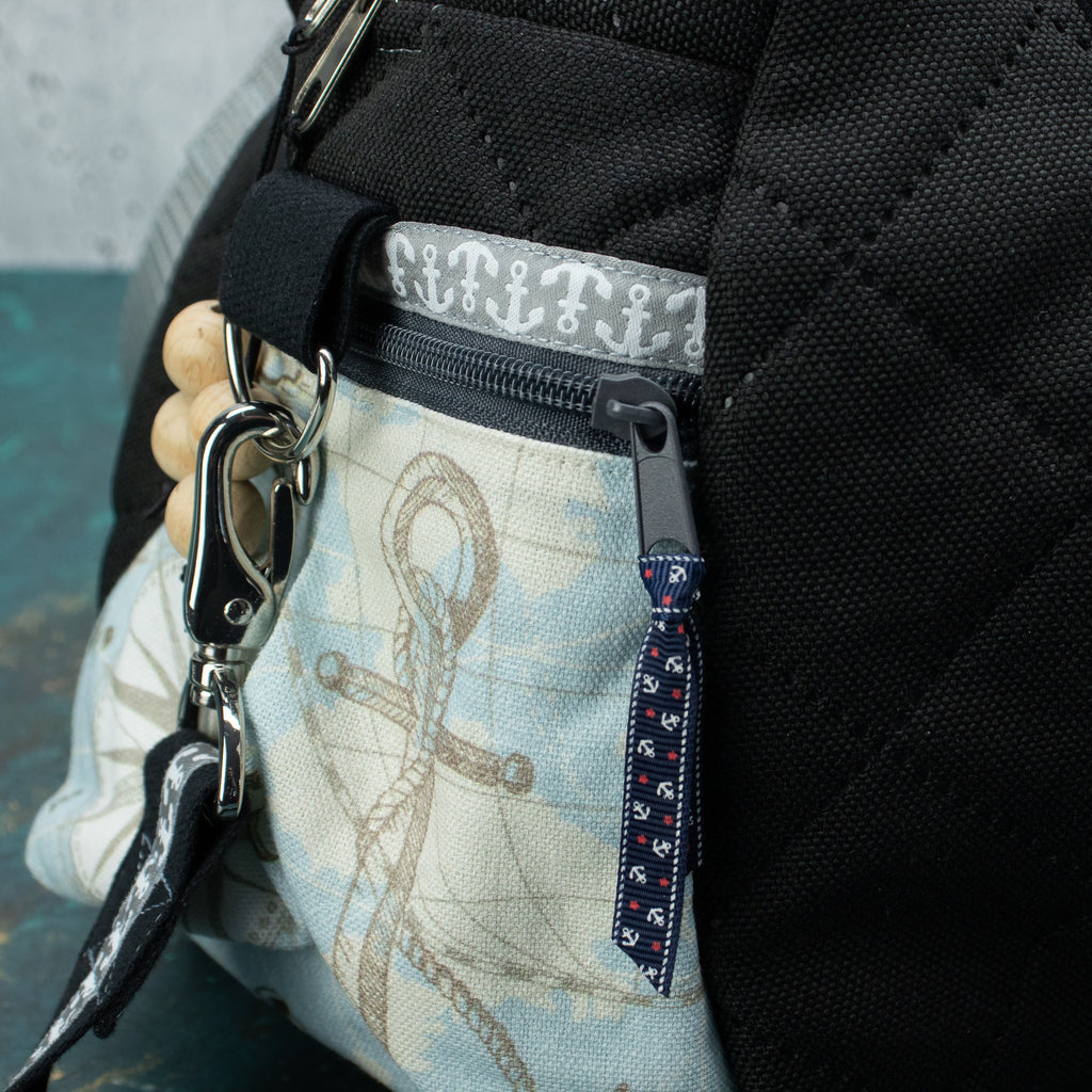 Kugeltasche – praktische Universaltasche mit maritimer Stickerei