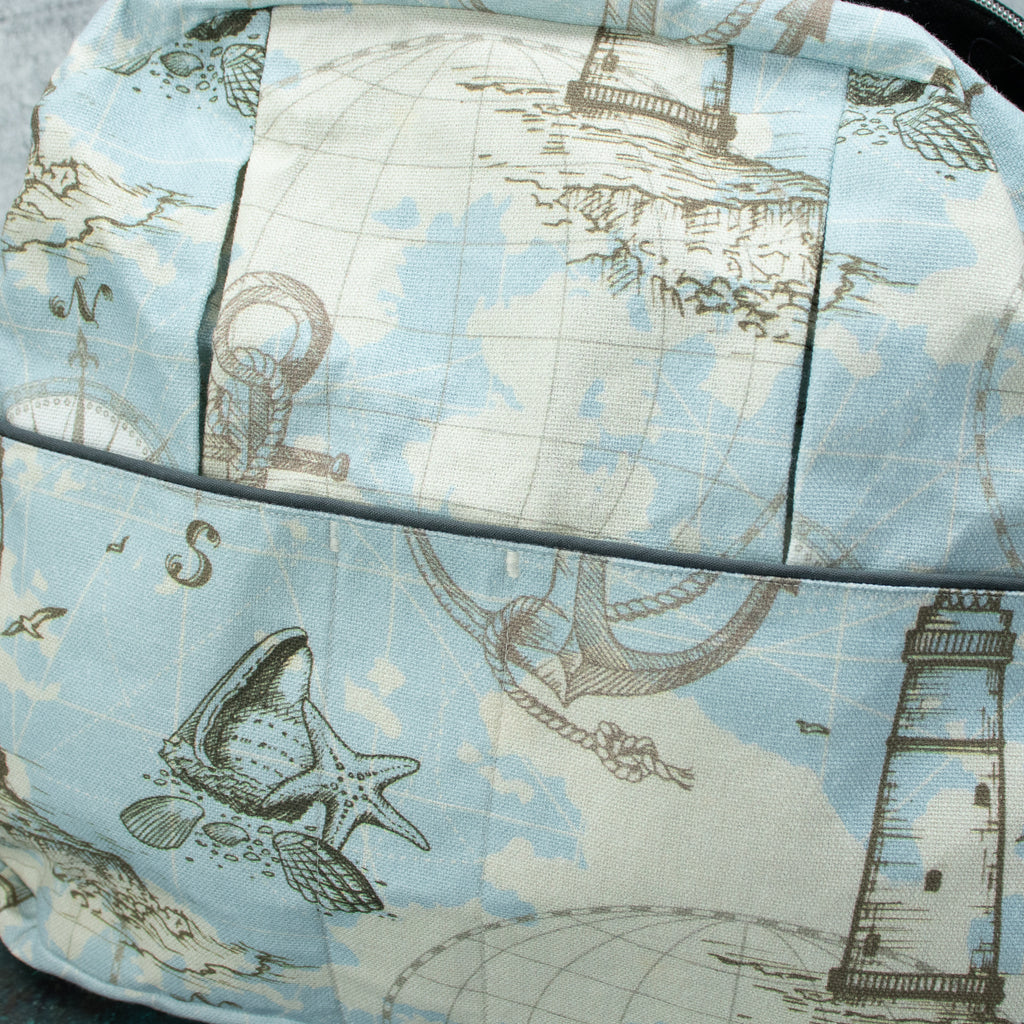 Kugeltasche – praktische Universaltasche mit maritimer Stickerei