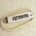 Schlüsselanhänger „KÜSTENKIND“ - schwarz – Baumwollband - Sabinzi - Aus Stoffliebe wird Lieblingsstück