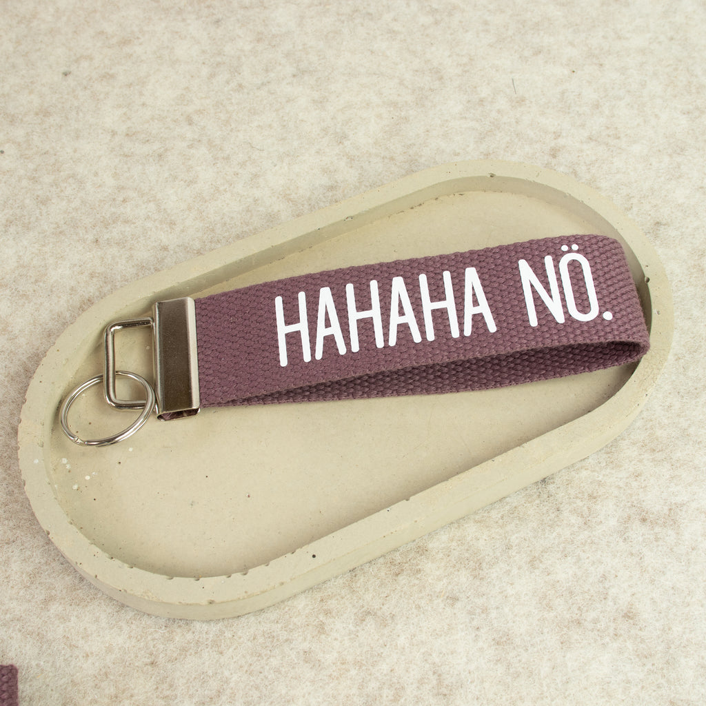 Schlüsselanhänger „HAHAHA NÖ.“ – lustiger Schlüsselanhänger