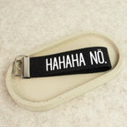 Schlüsselanhänger „HAHAHA NÖ.“ – lustiger Schlüsselanhänger