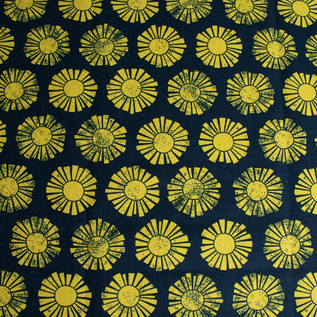 By the Seaside 2 Canvas „Sunshine Navy Unbleached“ – Cotton + Steel x Loes van Oosten - Sabinzi - Aus Stoffliebe wird Lieblingsstück