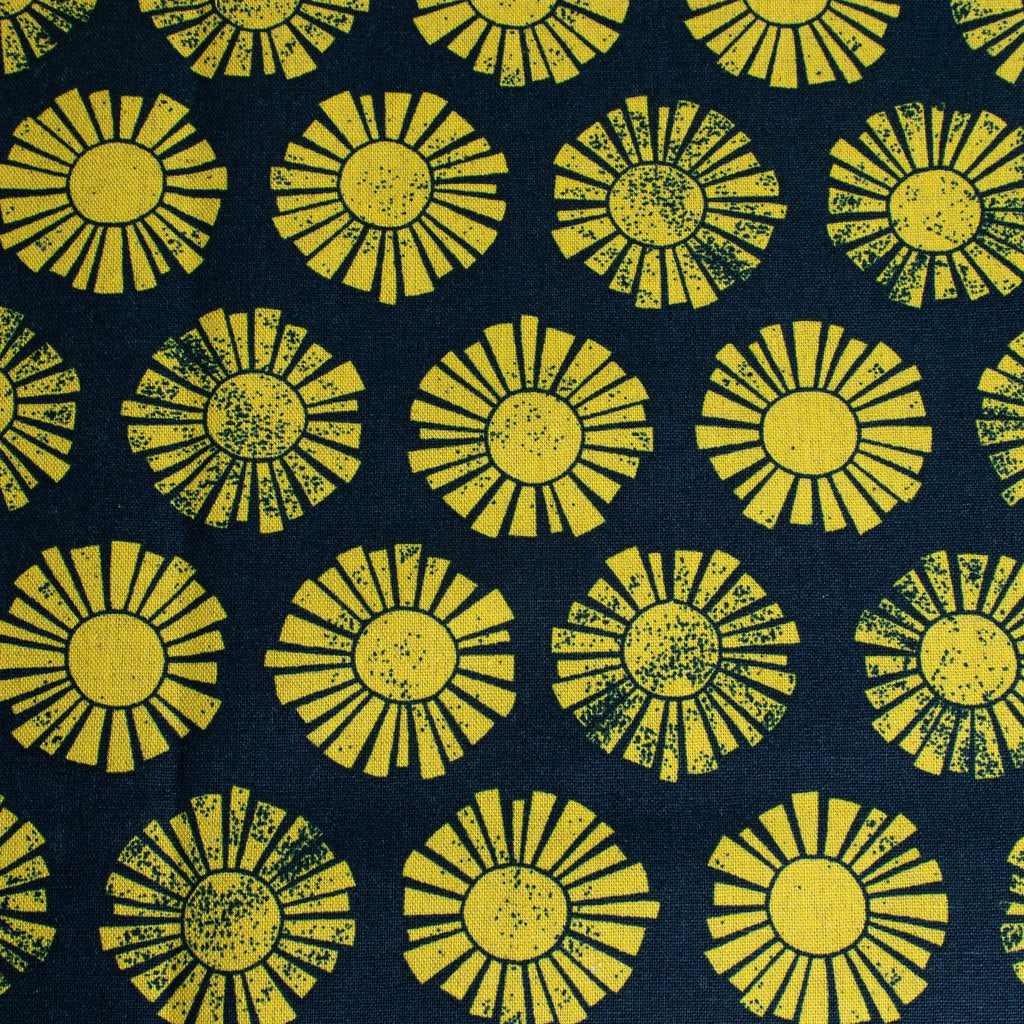 By the Seaside 2 Canvas „Sunshine Navy Unbleached“ – Cotton + Steel x Loes van Oosten - Sabinzi - Aus Stoffliebe wird Lieblingsstück