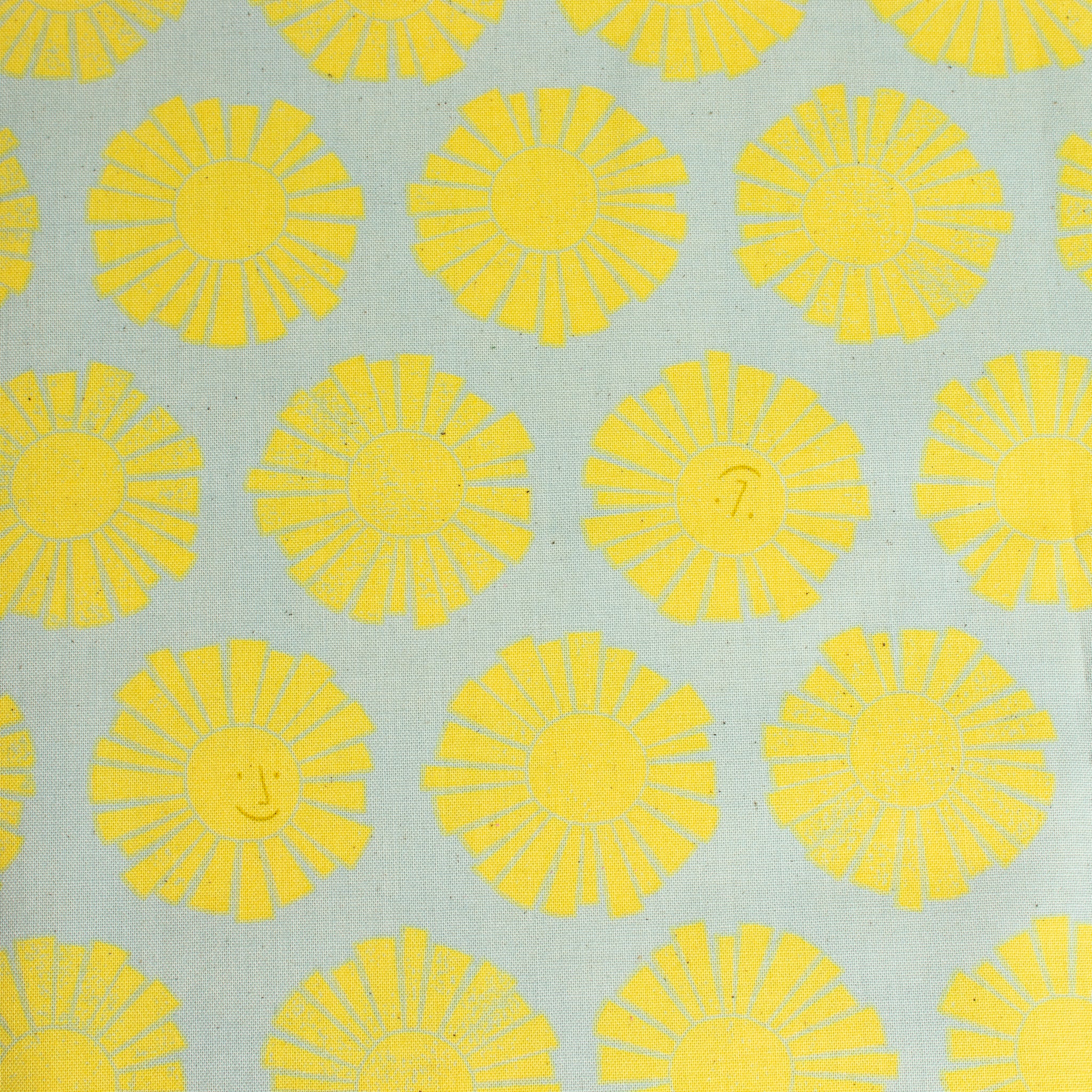 By the Seaside 2 Baumwollstoff „Sunshine Sky Blue Unbleached“ – Cotton + Steel x Loes van Oosten
