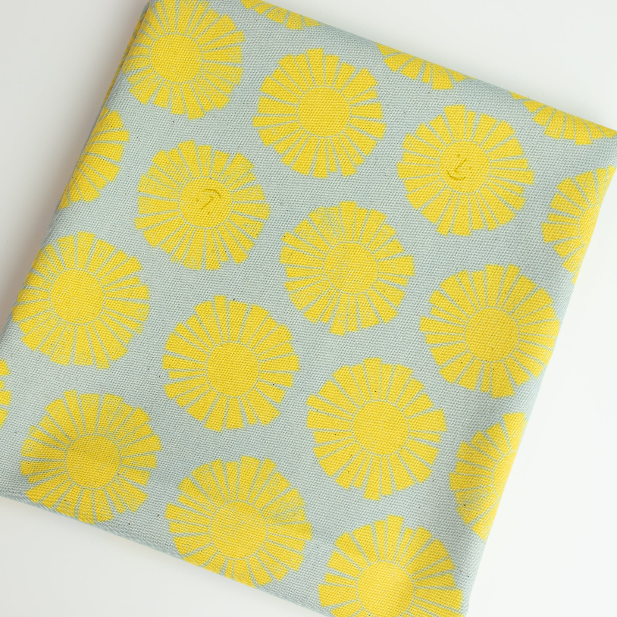 By the Seaside 2 Baumwollstoff „Sunshine Sky Blue Unbleached“ – Cotton + Steel x Loes van Oosten