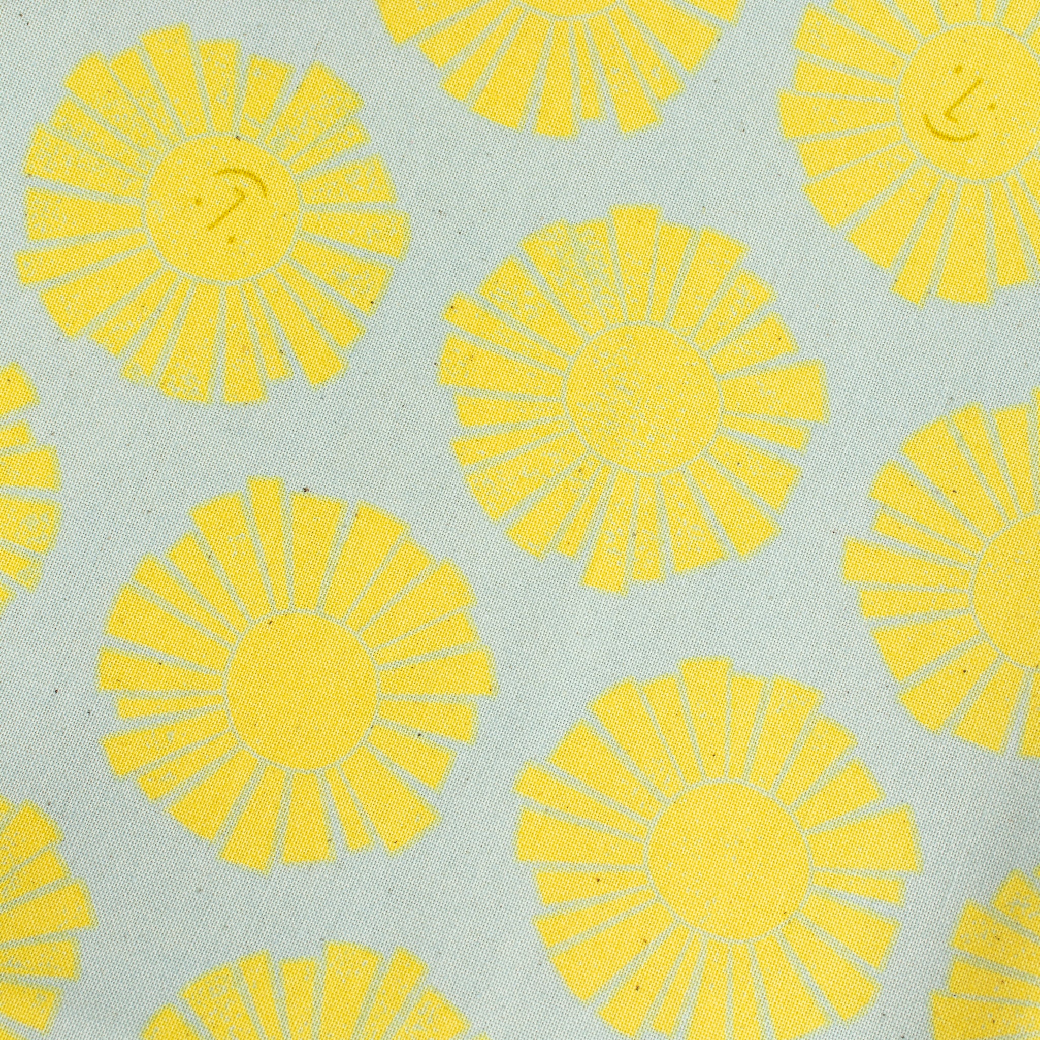 By the Seaside 2 Baumwollstoff „Sunshine Sky Blue Unbleached“ – Cotton + Steel x Loes van Oosten
