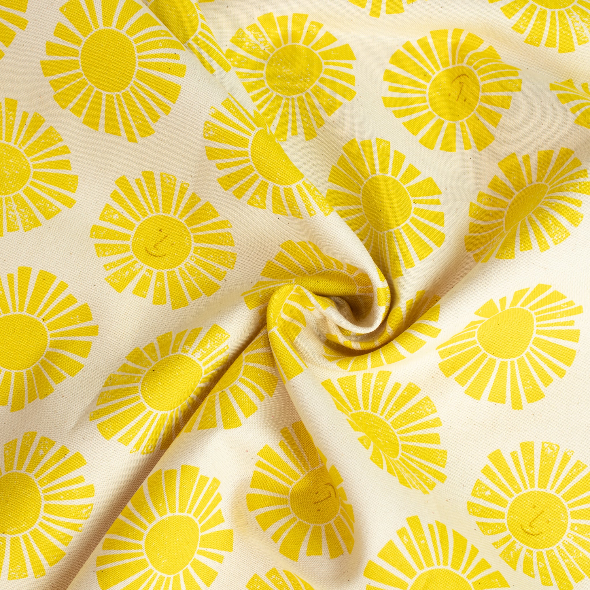 By the Seaside 2 Baumwollstoff „Sunshine Yellow Unbleached“ – Cotton + Steel x Loes van Oosten