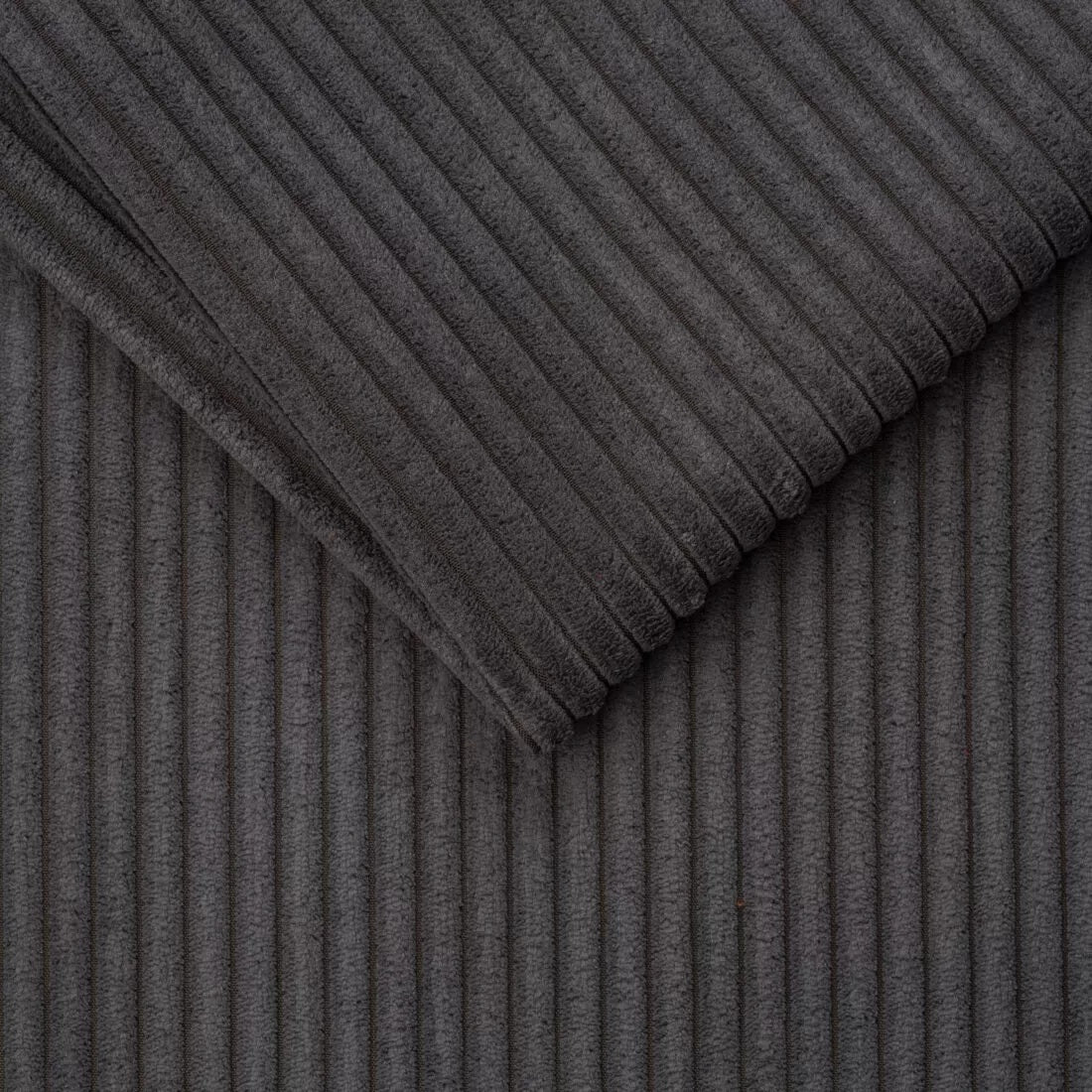 Polsterstoff Zoom Graphite – breiter Cord von Adlico Textile