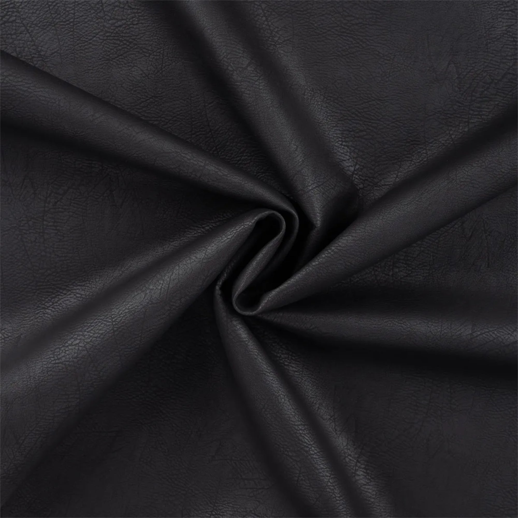 Kunstleder vintage - schwarz