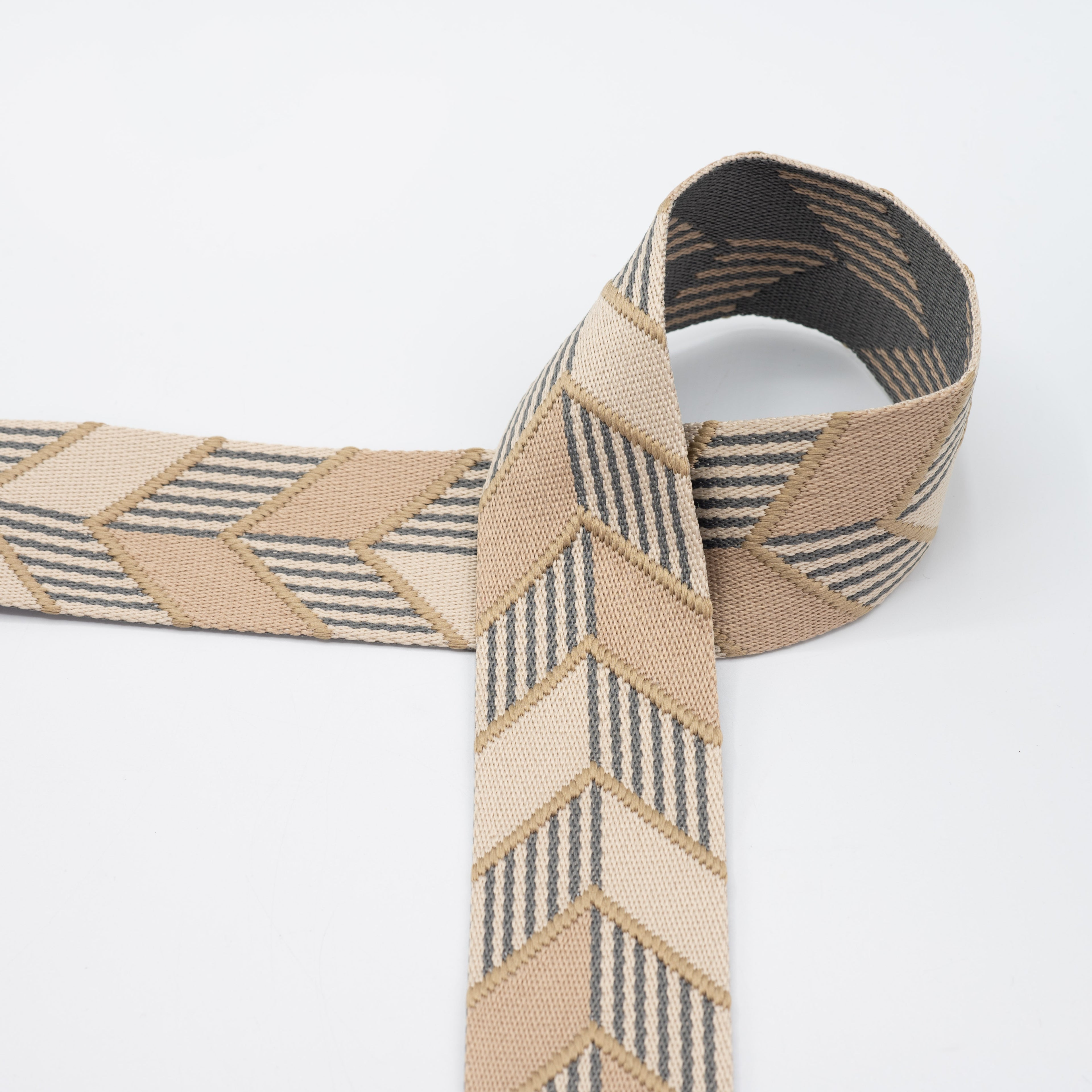 Gurtband doppelseitig gewebt Chevron – 50 mm, modern & stabil (verschiedene Farben)