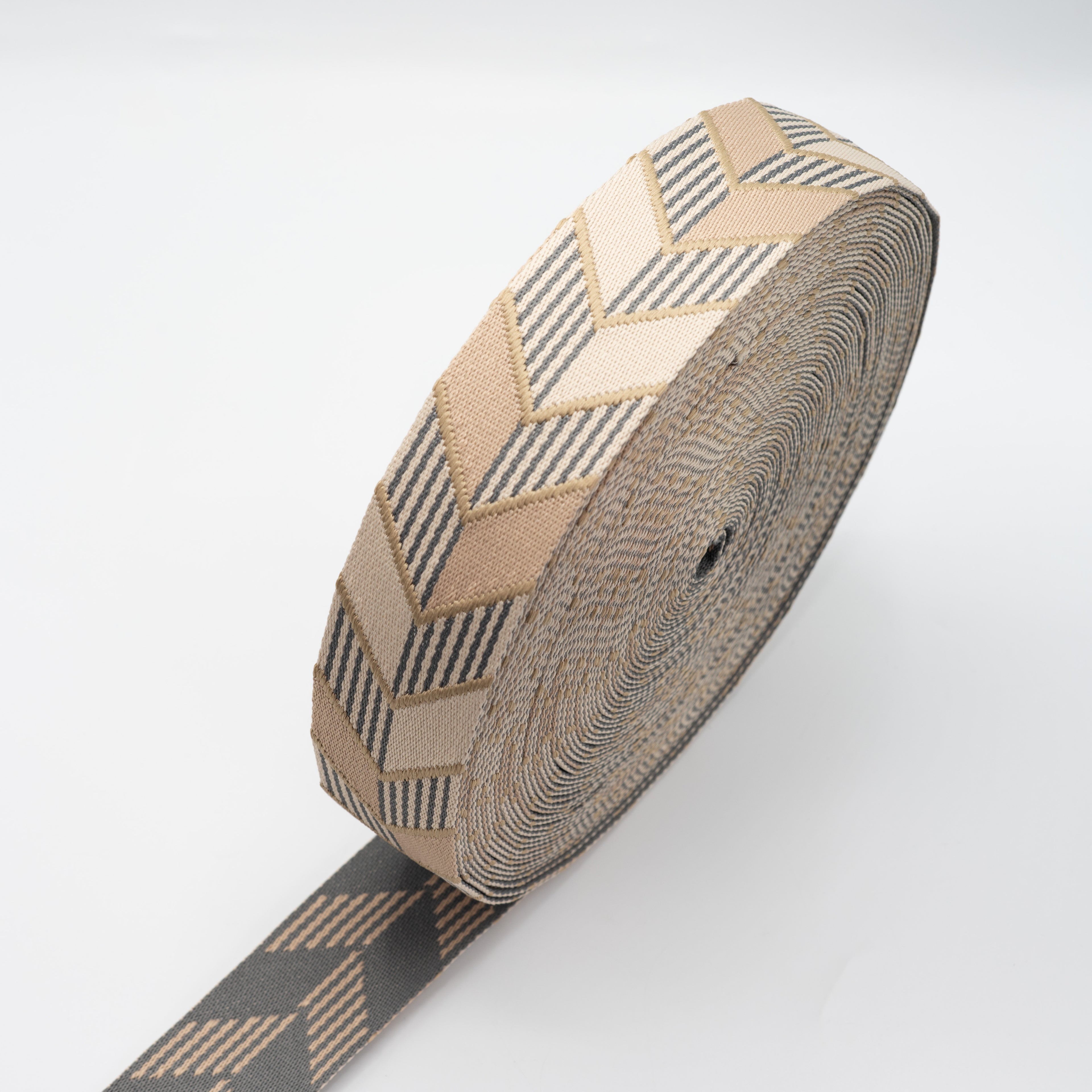 Gurtband doppelseitig gewebt Chevron – 50 mm, modern & stabil (verschiedene Farben)